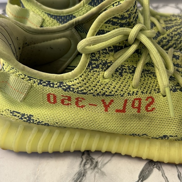 adidas Yeezy Boost 350 V2 'Semi Frozen Yellow' B37572 size US 11 - Picture 5 of 10